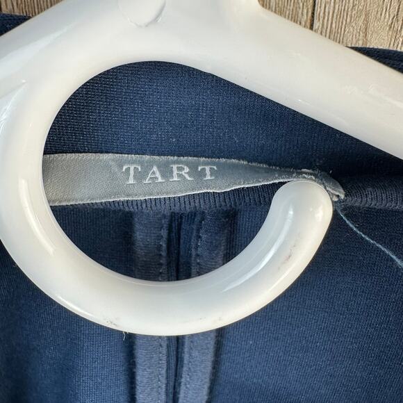 Tart‎ NEW Blazer Jacket Womens M Dark Teal Blue Zip Pockets Open Front Corpcore - Picture 6 of 9